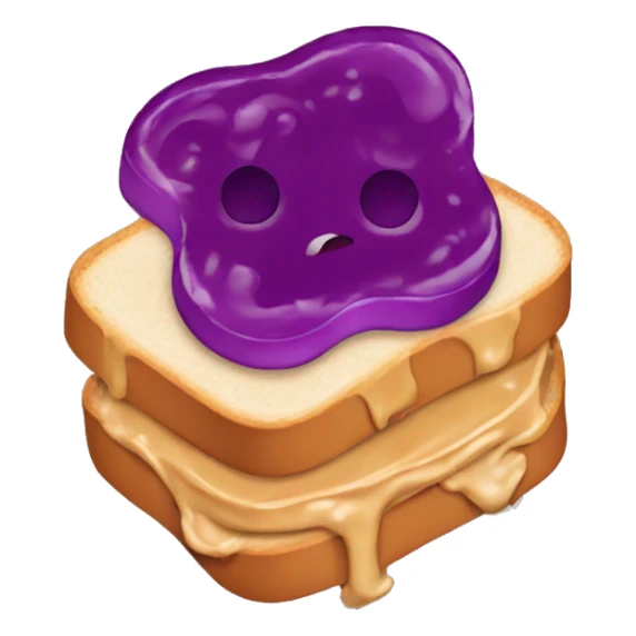 Peanut butter and jelly sandwich sticker