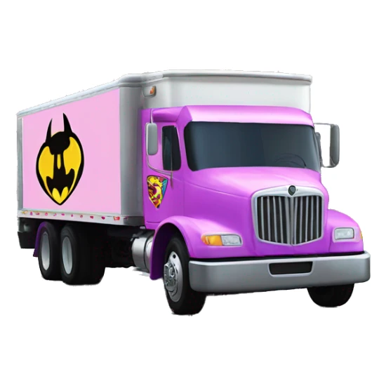 Batgirl’s fastest hot rod tri-axle oversized ice cream truck  sticker