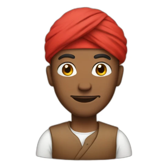 Man in turban and red shirt sticker