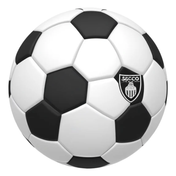 Soccer football with Angers SCO black and white colors sticker