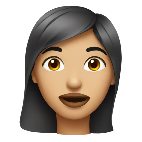 Women with kiss face sticker