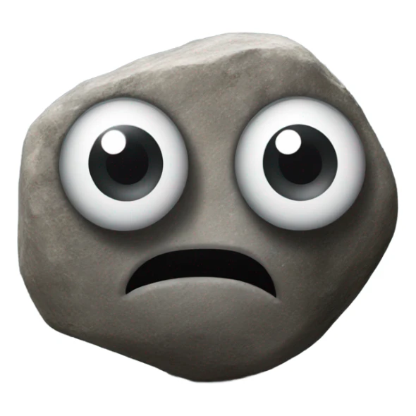 realistic rock with plastic googly eyes "Everything Everywhere All At Once" sticker