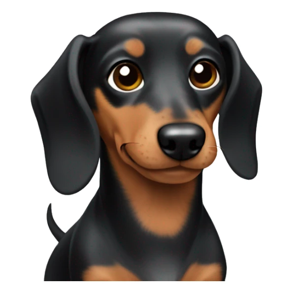 asian, male, black spiky hair dachshund as a pet sticker
