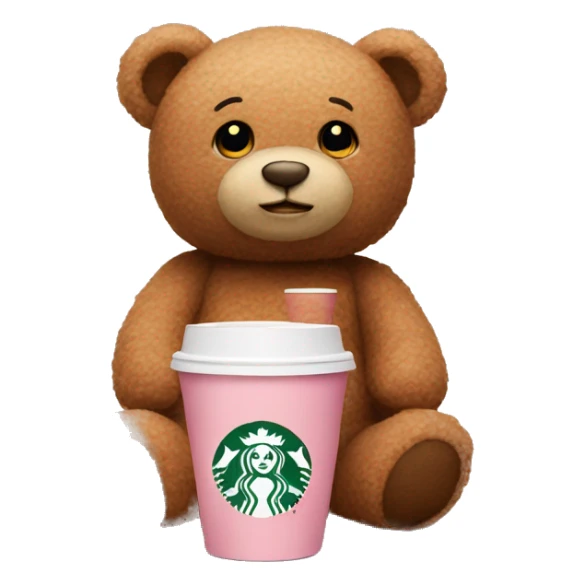 Teddy in Rosé With Starbucks Cup sticker