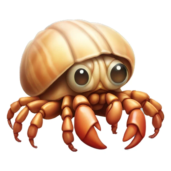 cute little hermit crab with eyes above its antennae sticker