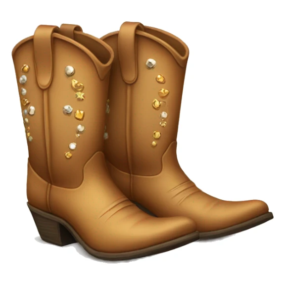 Light brown cowboy boots with jems sticker