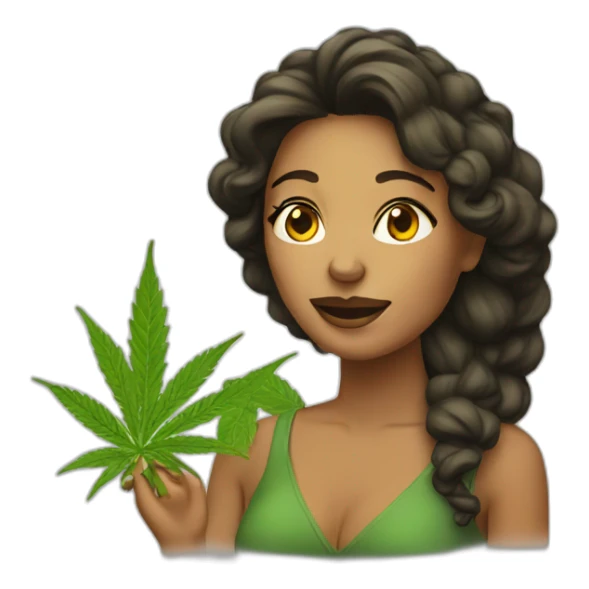 woman marijuana woman sticker