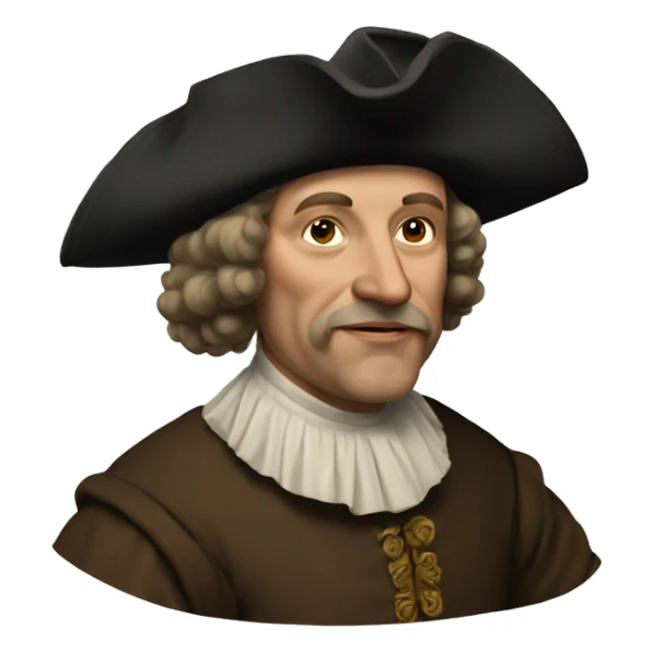 17th century dutch man sticker