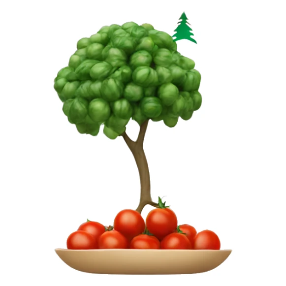 Lebanese flag with tomato instead of a tree sticker