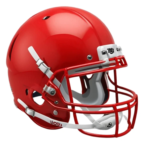in a shade of red college football helmets sticker