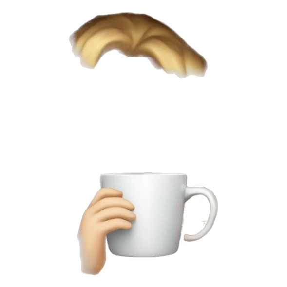 White Girl inside a blanket sipping coffee eyes closed sticker