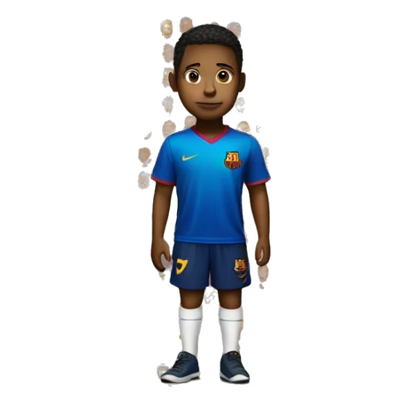 A child in a Barcelona shirt  sticker