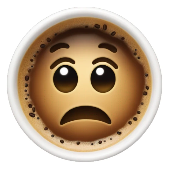 Coffee with winking eyes sticker