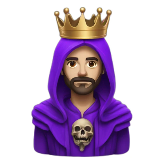 King of death neon purple sticker