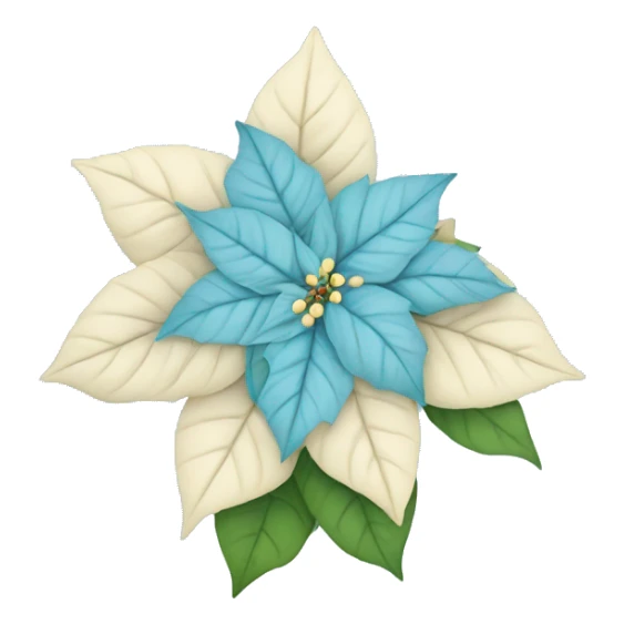 baby blue poinsettia  sticker