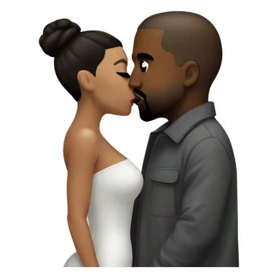 kanye kissing kim sticker