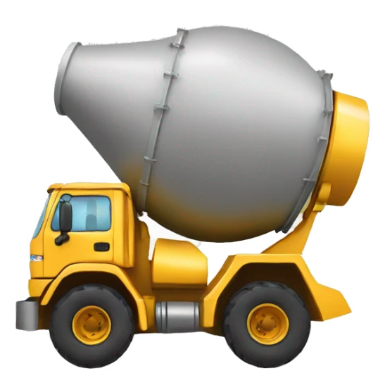 a cement mixer wearing gold jewelry sticker