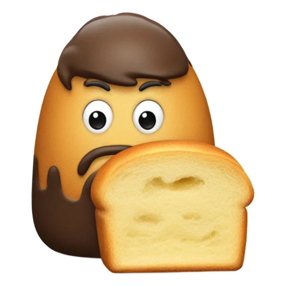 Un castor qui mange de la brioche praliné  sticker