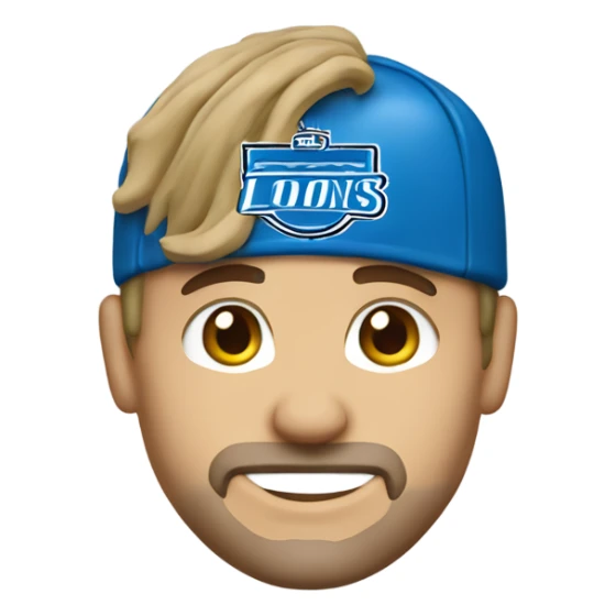 Caucasian Detroit Lions Fan sticker