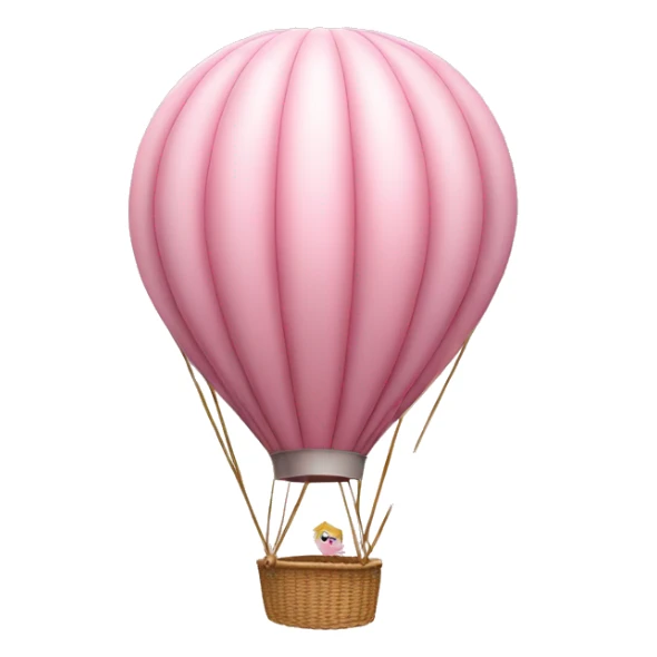 pastel pink hot air balloon  sticker