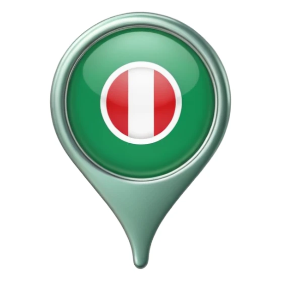 location pin Italy green sticker