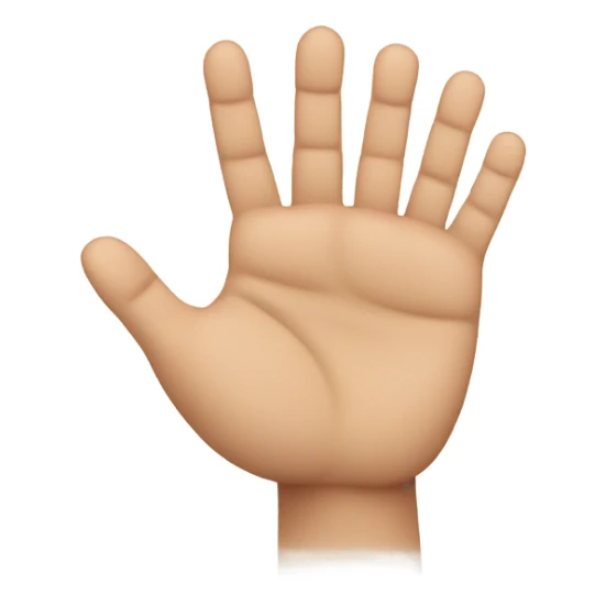 A Hand with 4 1/2 fingers and the thumb  sticker