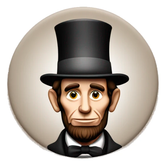 1 cent penny with abe lincoln head on it sticker