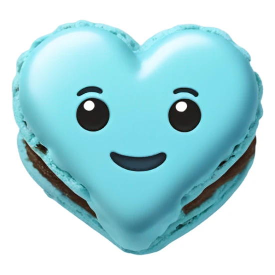 Light blue macaroon in shape of heart 🩵  sticker