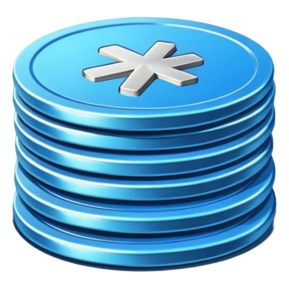 blue coins credit pack sticker