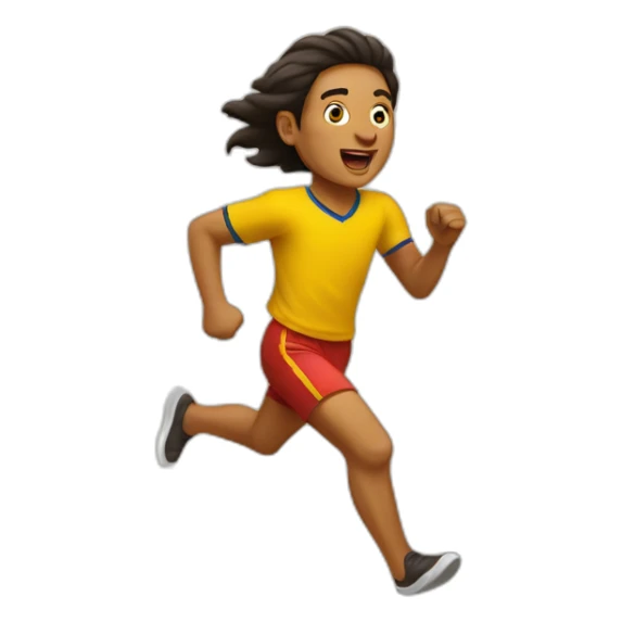 colombian guay running away from lions sticker