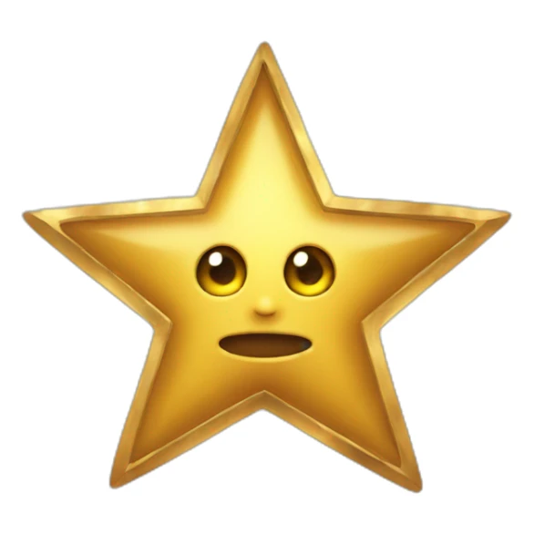 Golden star eyed emoji sticker