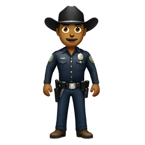police cowboy sticker