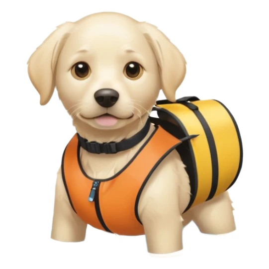 White labrador with snorkel and and swimmers vest sticker