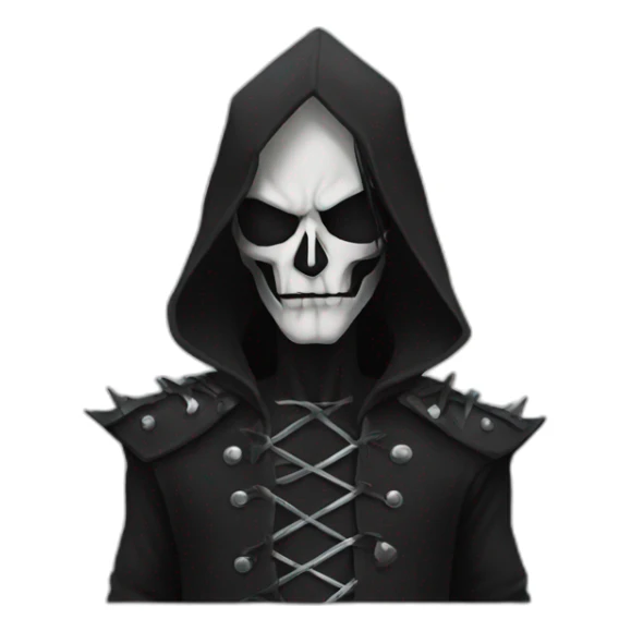 Black metal musician sticker