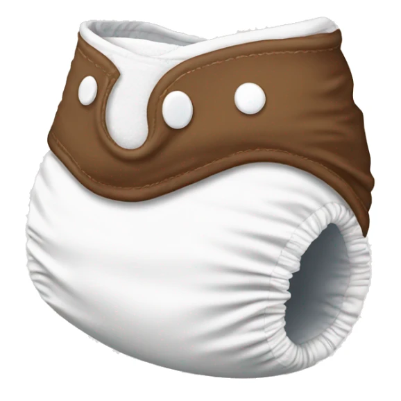 diaper with brown swirl at the bottom  sticker