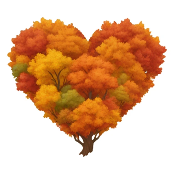 Heart of the autumn colors  sticker