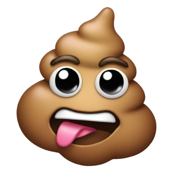 poop with eyes and a smile sticker