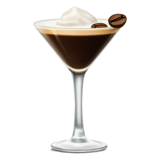 Espresso Martini with three coffee beans on top sticker