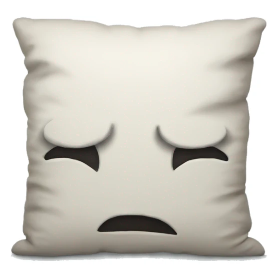 cartoon head buried in pillow sticker