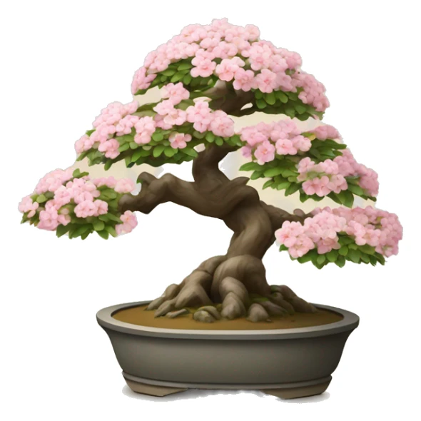 Bonsai blossoming tree in a Japanese village  sticker