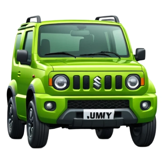 green suzuki jimny 2025 frontal angle sticker