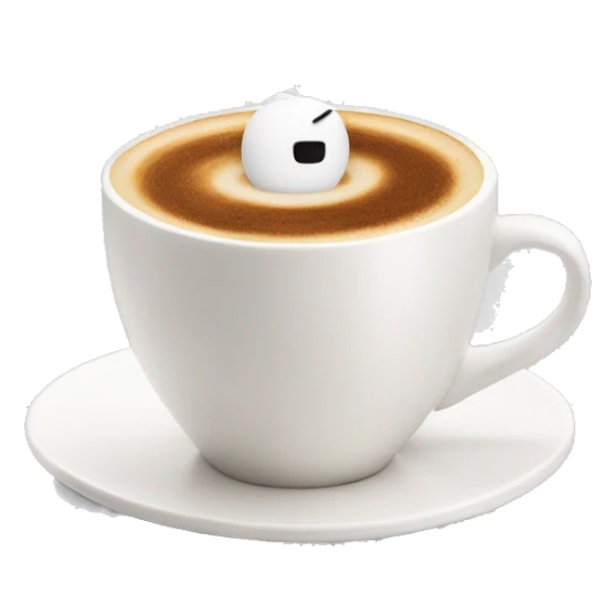 Cappuccino in Chanel white cup  sticker