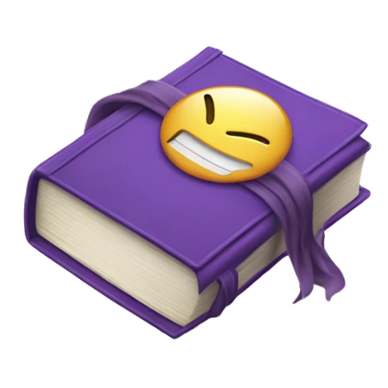 Closed purple book with volume 6 written on the cover. Make sure it's standing upright sticker