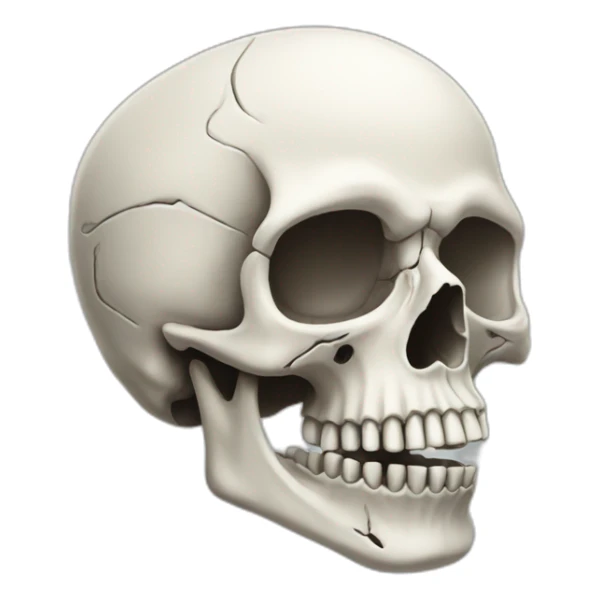 Skull drawing something sticker