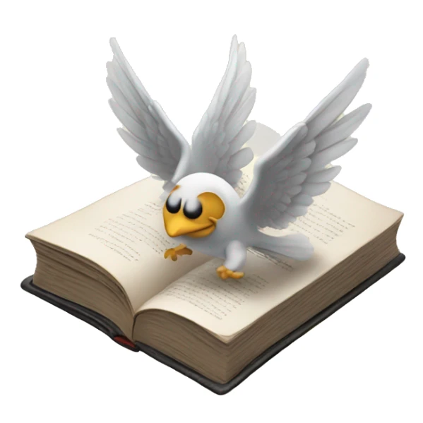 Book with me wings  sticker