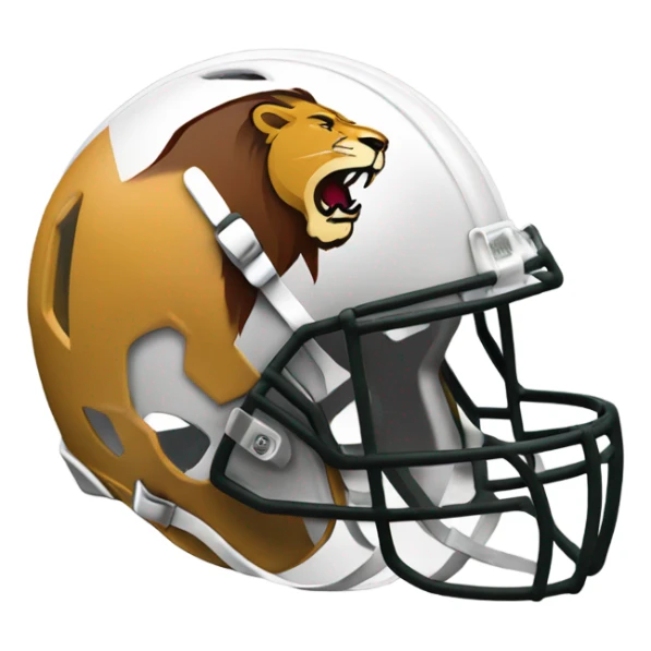 Lions football team logo helmet side view sticker
