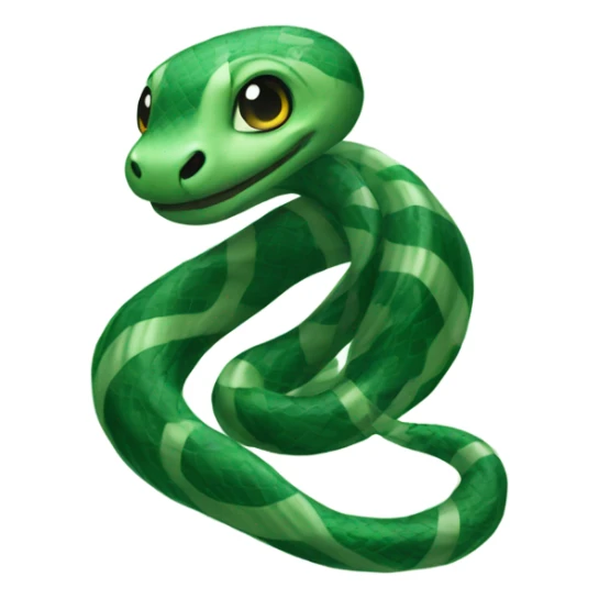 cute baby snake wearing Slytherin scarf sticker