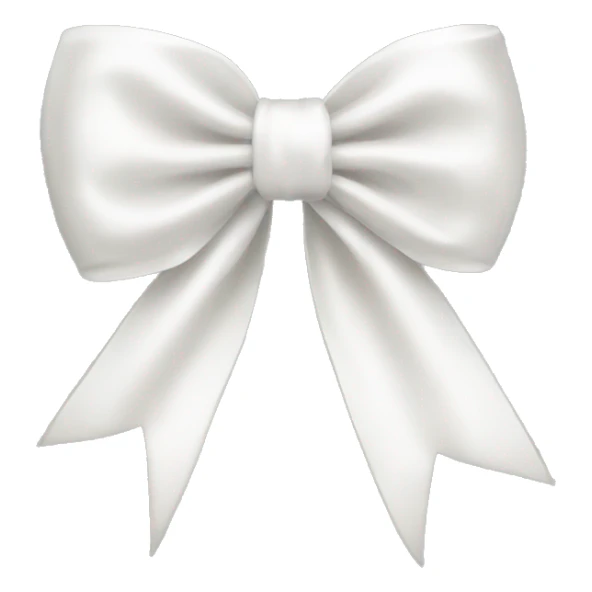 white satin bow sticker