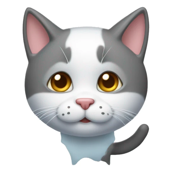Un gato con un corazón congelado  sticker