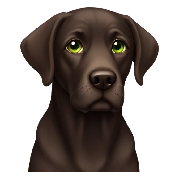 Dark Brown Labrador with green eyes  sticker